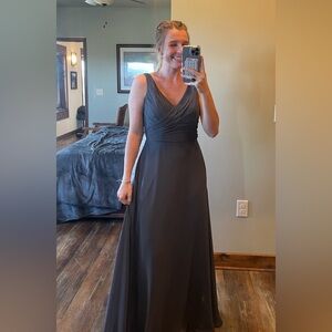 Charcoal Kennedy Blue Bridesmaids Dress
